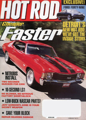 HOT ROD 2001 JULY - MID-SIZED DRIVERS, FORTY-NINE